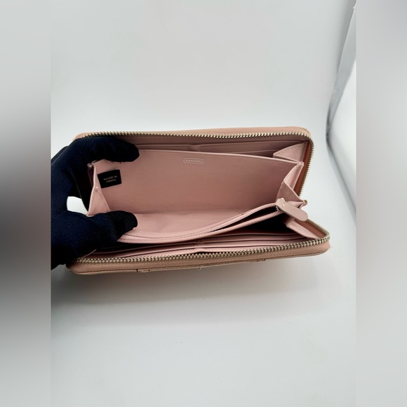 Coach Madison Pleated Zip Around Wallet Pink with Silver Hardware - Picture 9 of 11